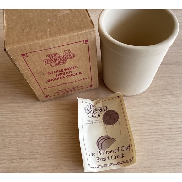 Pampered Chef Kitchen Pampered Chef Stoneware Bread Baking Crock